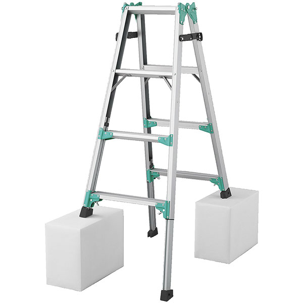 【軽量、安全ロック付き】はしご 伸縮 3.2m 脚立 はしご兼用脚立 アルミ製