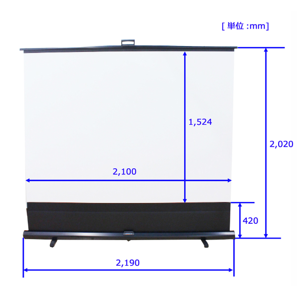 キクチ科学研究所 GML-100W GRANDVIEW 床置きスクリーン100型 - テレビ 