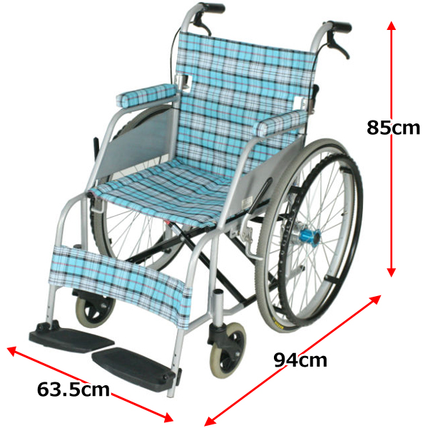 前輪6インチ後輪16インチ片山車椅子　折りたたみ式　背折れ KARL(カール) 介助式 アルミ軽量